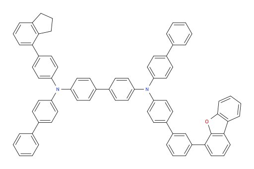 N4,N4'-di([1,1'-biphenyl]-4-yl)-N4-(3'-(dibenzo[b,d]furan-4-yl)-[1,1'-biphenyl]-4-yl)-N4'-(4-(2,3-dihydro-1H-inden-4-yl)phenyl)-[1,1'-biphenyl]-4,4'-diamine
