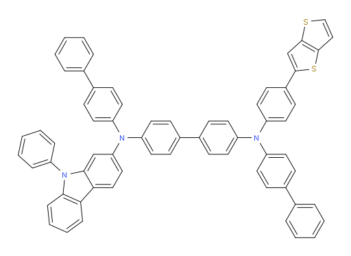 N4,N4'-di([1,1'-biphenyl]-4-yl)-N4-(9-phenyl-9H-carbazol-2-yl)-N4'-(4-(thieno[3,2-b]thiophen-2-yl)phenyl)-[1,1'-biphenyl]-4,4'-diamine