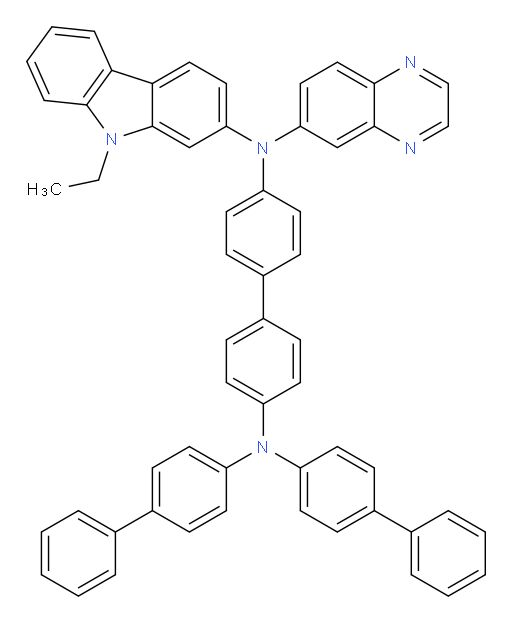 N4,N4-di([1,1'-biphenyl]-4-yl)-N4'-(9-ethyl-9H-carbazol-2-yl)-N4'-(quinoxalin-6-yl)-[1,1'-biphenyl]-4,4'-diamine