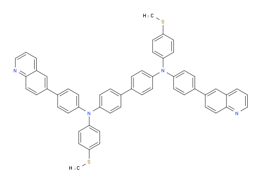 N4,N4'-bis(4-(methylthio)phenyl)-N4,N4'-bis(4-(quinolin-6-yl)phenyl)-[1,1'-biphenyl]-4,4'-diamine