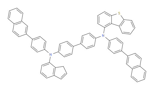 N4-(dibenzo[b,d]thiophen-1-yl)-N4'-(1H-inden-7-yl)-N4,N4'-bis(4-(naphthalen-2-yl)phenyl)-[1,1'-biphenyl]-4,4'-diamine