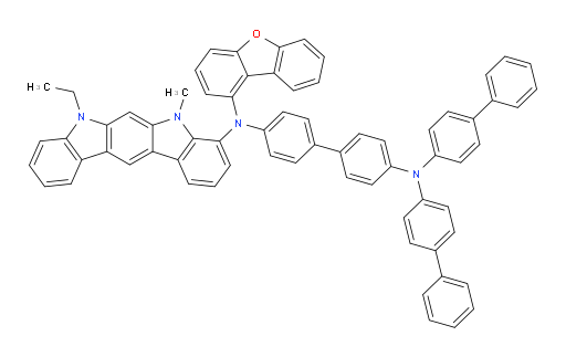 N4,N4-di([1,1'-biphenyl]-4-yl)-N4'-(dibenzo[b,d]furan-1-yl)-N4'-(7-ethyl-5-methyl-5,7-dihydroindolo[2,3-b]carbazol-4-yl)-[1,1'-biphenyl]-4,4'-diamine