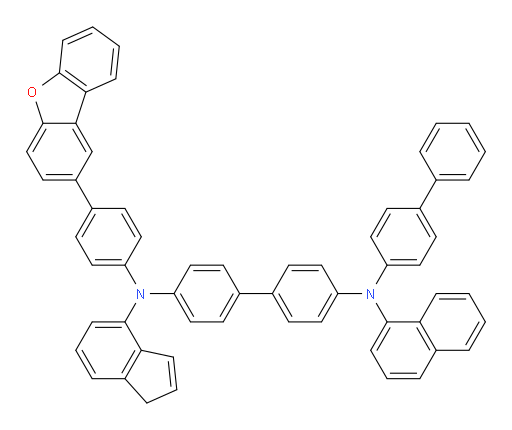 N4-([1,1'-biphenyl]-4-yl)-N4'-(4-(dibenzo[b,d]furan-2-yl)phenyl)-N4'-(1H-inden-4-yl)-N4-(naphthalen-1-yl)-[1,1'-biphenyl]-4,4'-diamine