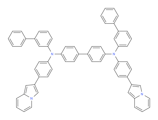 N4,N4'-di([1,1'-biphenyl]-3-yl)-N4,N4'-bis(4-(indolizin-2-yl)phenyl)-[1,1'-biphenyl]-4,4'-diamine