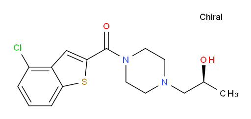(S)-(4-chlorobenzo[b]thiophen-2-yl)(4-(2-hydroxypropyl)piperazin-1-yl)methanone