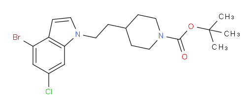 tert-butyl 4-(2-(4-bromo-6-chloro-1H-indol-1-yl)ethyl)piperidine-1-carboxylate