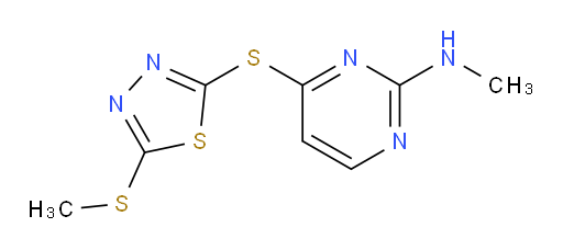N-methyl-4-((5-(methylthio)-1,3,4-thiadiazol-2-yl)thio)pyrimidin-2-amine