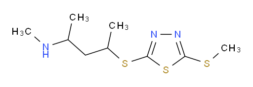 N-methyl-4-((5-(methylthio)-1,3,4-thiadiazol-2-yl)thio)pentan-2-amine