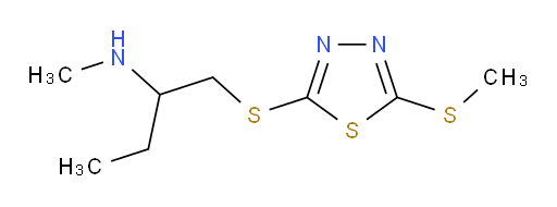 N-methyl-1-((5-(methylthio)-1,3,4-thiadiazol-2-yl)thio)butan-2-amine