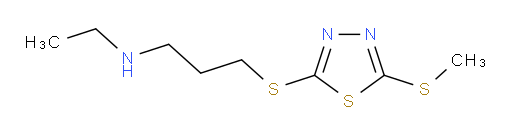 N-ethyl-3-((5-(methylthio)-1,3,4-thiadiazol-2-yl)thio)propan-1-amine