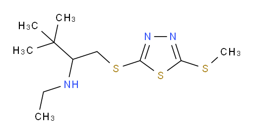N-ethyl-3,3-dimethyl-1-((5-(methylthio)-1,3,4-thiadiazol-2-yl)thio)butan-2-amine