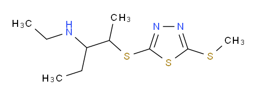 N-ethyl-2-((5-(methylthio)-1,3,4-thiadiazol-2-yl)thio)pentan-3-amine