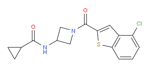 N-(1-(4-chlorobenzo[b]thiophene-2-carbonyl)azetidin-3-yl)cyclopropanecarboxamide