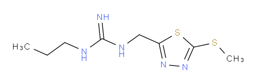 1-((5-(methylthio)-1,3,4-thiadiazol-2-yl)methyl)-3-propylguanidine