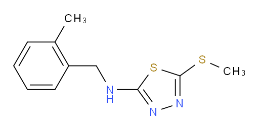 N-(2-methylbenzyl)-5-(methylthio)-1,3,4-thiadiazol-2-amine