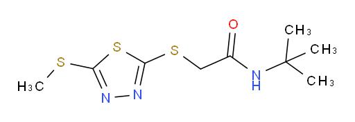 N-(tert-butyl)-2-((5-(methylthio)-1,3,4-thiadiazol-2-yl)thio)acetamide
