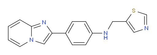 4-(imidazo[1,2-a]pyridin-2-yl)-N-(thiazol-5-ylmethyl)aniline