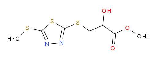 methyl 2-hydroxy-3-((5-(methylthio)-1,3,4-thiadiazol-2-yl)thio)propanoate