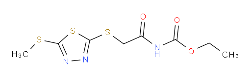 ethyl (2-((5-(methylthio)-1,3,4-thiadiazol-2-yl)thio)acetyl)carbamate