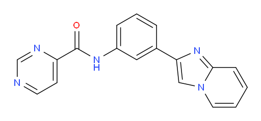 N-(3-(imidazo[1,2-a]pyridin-2-yl)phenyl)pyrimidine-4-carboxamide