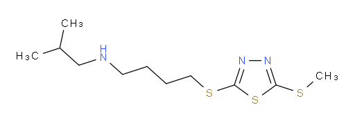 N-isobutyl-4-((5-(methylthio)-1,3,4-thiadiazol-2-yl)thio)butan-1-amine