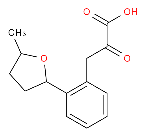 3-(2-(5-methyltetrahydrofuran-2-yl)phenyl)-2-oxopropanoic acid