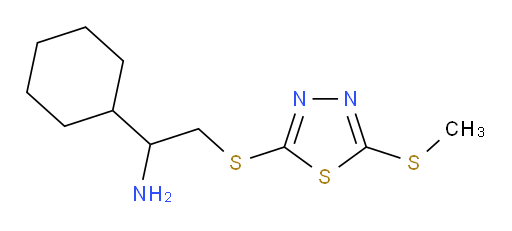 1-cyclohexyl-2-((5-(methylthio)-1,3,4-thiadiazol-2-yl)thio)ethanamine