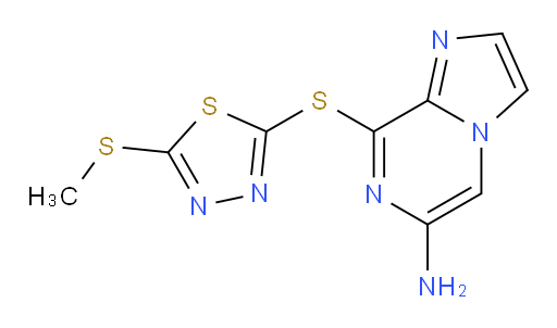 8-((5-(methylthio)-1,3,4-thiadiazol-2-yl)thio)imidazo[1,2-a]pyrazin-6-amine