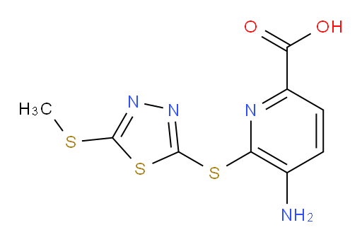 5-amino-6-((5-(methylthio)-1,3,4-thiadiazol-2-yl)thio)picolinic acid