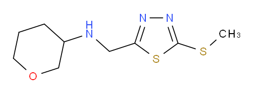 N-((5-(methylthio)-1,3,4-thiadiazol-2-yl)methyl)tetrahydro-2H-pyran-3-amine