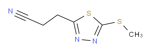 3-(5-(methylthio)-1,3,4-thiadiazol-2-yl)propanenitrile