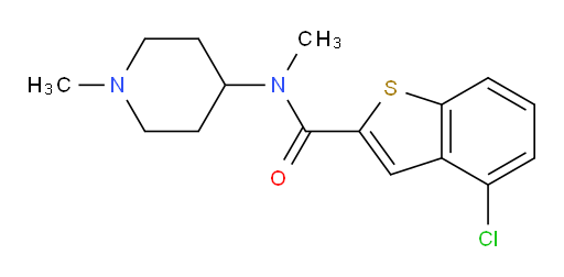 4-chloro-N-methyl-N-(1-methylpiperidin-4-yl)benzo[b]thiophene-2-carboxamide