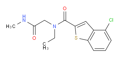 4-chloro-N-ethyl-N-(2-(methylamino)-2-oxoethyl)benzo[b]thiophene-2-carboxamide