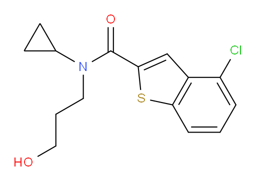 4-chloro-N-cyclopropyl-N-(3-hydroxypropyl)benzo[b]thiophene-2-carboxamide