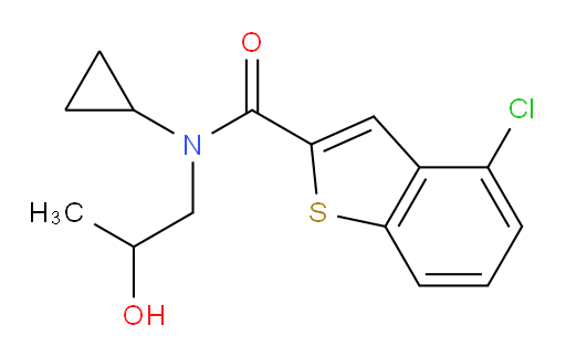4-chloro-N-cyclopropyl-N-(2-hydroxypropyl)benzo[b]thiophene-2-carboxamide