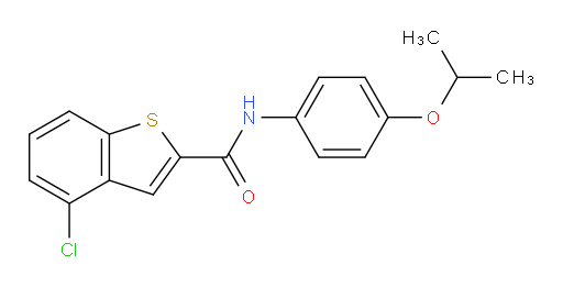 4-chloro-N-(4-isopropoxyphenyl)benzo[b]thiophene-2-carboxamide