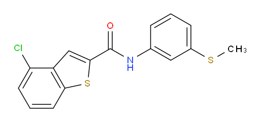 4-chloro-N-(3-(methylthio)phenyl)benzo[b]thiophene-2-carboxamide