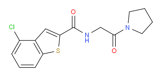 4-chloro-N-(2-oxo-2-(pyrrolidin-1-yl)ethyl)benzo[b]thiophene-2-carboxamide