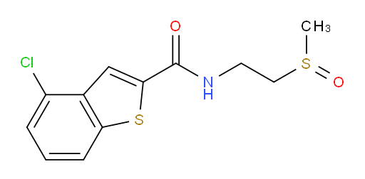 4-chloro-N-(2-(methylsulfinyl)ethyl)benzo[b]thiophene-2-carboxamide