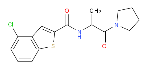 4-chloro-N-(1-oxo-1-(pyrrolidin-1-yl)propan-2-yl)benzo[b]thiophene-2-carboxamide