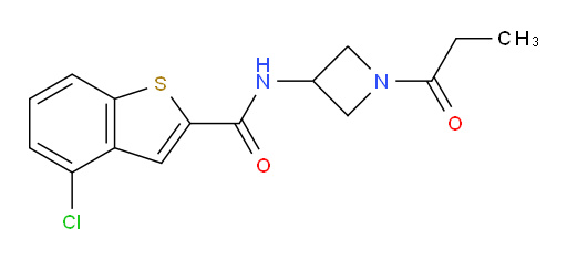 4-chloro-N-(1-propionylazetidin-3-yl)benzo[b]thiophene-2-carboxamide