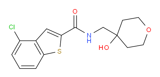 4-chloro-N-((4-hydroxytetrahydro-2H-pyran-4-yl)methyl)benzo[b]thiophene-2-carboxamide