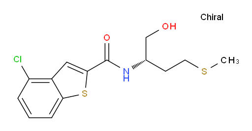 (S)-4-chloro-N-(1-hydroxy-4-(methylthio)butan-2-yl)benzo[b]thiophene-2-carboxamide