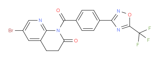 6-bromo-1-(4-(5-(trifluoromethyl)-1,2,4-oxadiazol-3-yl)benzoyl)-3,4-dihydro-1,8-naphthyridin-2(1H)-one