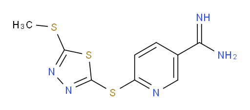 6-((5-(methylthio)-1,3,4-thiadiazol-2-yl)thio)nicotinimidamide