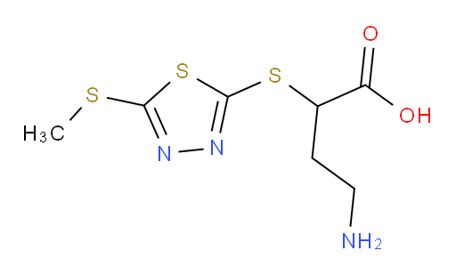 4-amino-2-((5-(methylthio)-1,3,4-thiadiazol-2-yl)thio)butanoic acid