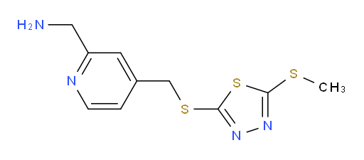 (4-(((5-(methylthio)-1,3,4-thiadiazol-2-yl)thio)methyl)pyridin-2-yl)methanamine