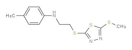 4-methyl-N-(2-((5-(methylthio)-1,3,4-thiadiazol-2-yl)thio)ethyl)aniline