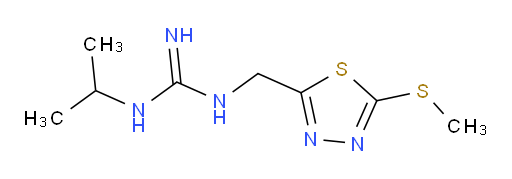 1-isopropyl-3-((5-(methylthio)-1,3,4-thiadiazol-2-yl)methyl)guanidine