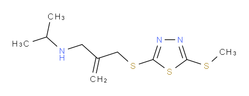 N-isopropyl-2-(((5-(methylthio)-1,3,4-thiadiazol-2-yl)thio)methyl)prop-2-en-1-amine